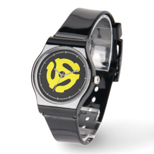Montre Rétro Vintage Yellow 45 Spacer DJ