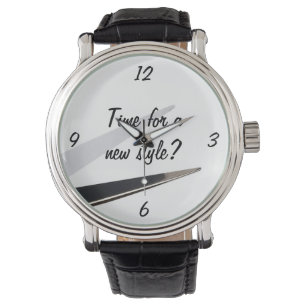 Montre rétros cisaillements de coiffeur moderne mignon d