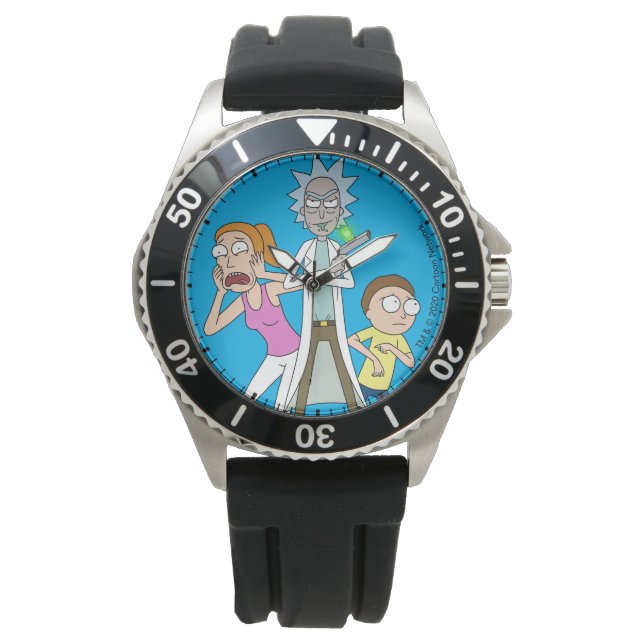 Montre RICK ET MORTY™ | Rick, Morty et Summer (devant)