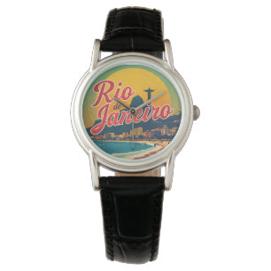 Montre Rio De Janeiro Brésil T-Shirt de voyage Rétro Vint