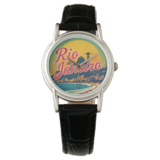 Montre Rio De Janeiro Brésil T-Shirt de voyage Rétro Vint