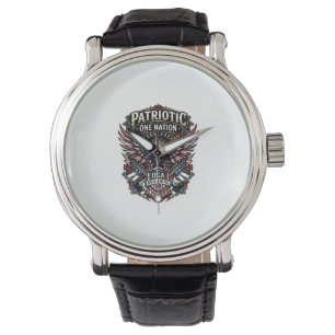 Montre Roc Patriotique Aigle Crête Musique Rock Métal Pat