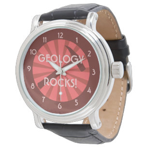 Montre Roches de géologie ! Insigne de marteau