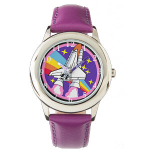 Montre Rocket Shuttle Space Purple Girl Watch