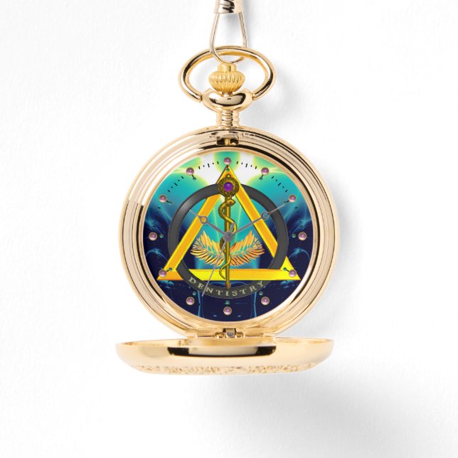 Montre RODE DU SYMBOLE DE DENTISSE ASCLEPIUS, Turquoise (Recto)