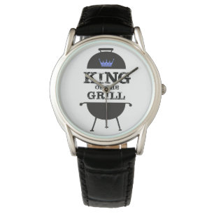 Montre Roi Du Grill, Couronne Bleue Noire