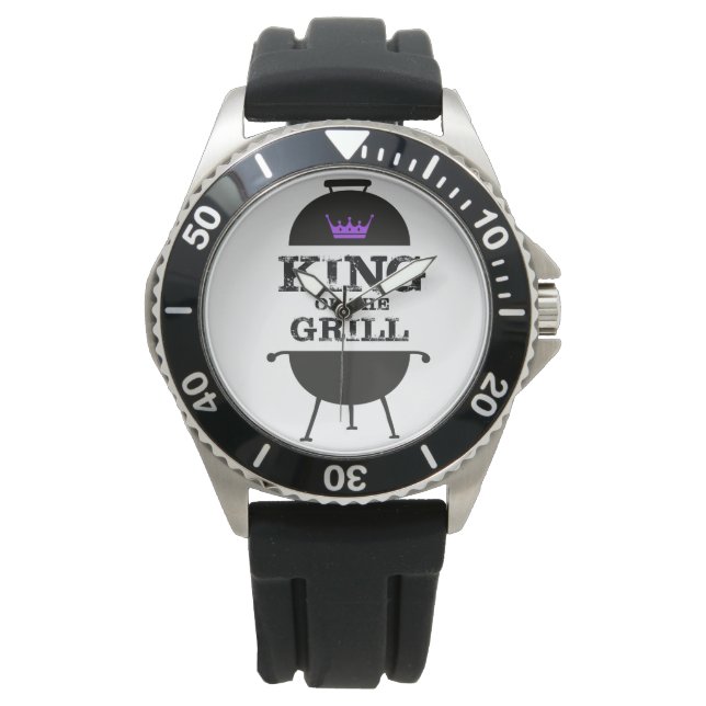 Montre Roi Du Grill, Couronne Violette Noire (devant)