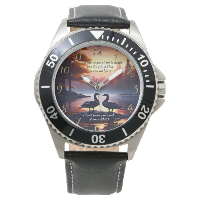 Montre Romains 6:23 Dieu aima tellement   (devant)