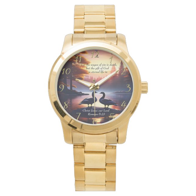 Montre Romains 6:23 Dieu si aimé (devant)