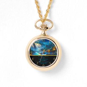 Montre Romains 6:23 La foi chrétienne une cascade d'or