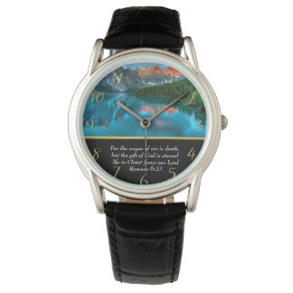 Montre Romains 6:23 lac de montagne or