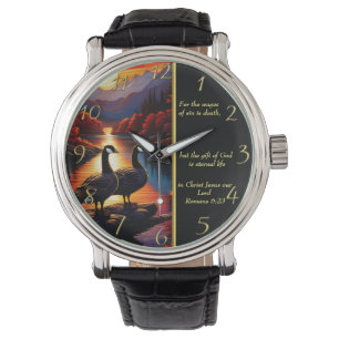 Montre Romans 6:23 Église Blanche or