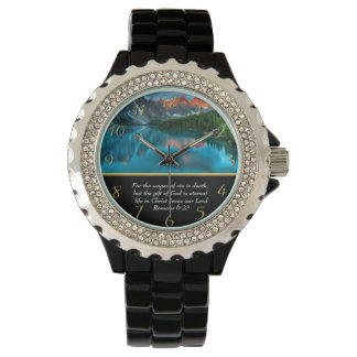 Montre Romans 6:23 lac de montagne or