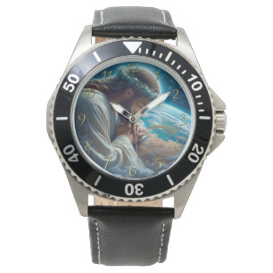 Montre Romans 6:23 main tenant croix or