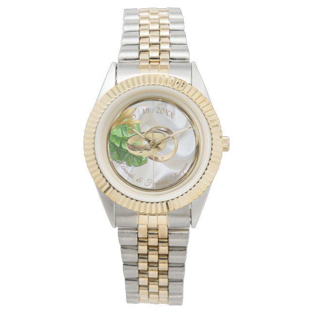 Montre Romantique Tropical mariage cadeau Watch (devant)