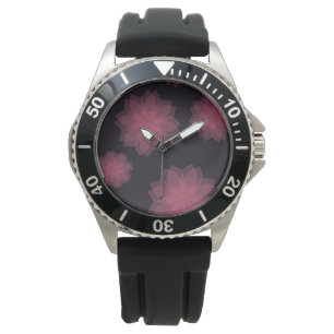 Montre Rose, cool, tendance, abstraction de fleurs modern