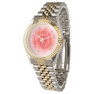 Montre rose corail rose