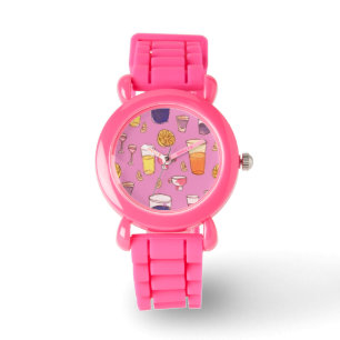 Montre rose de cocktail