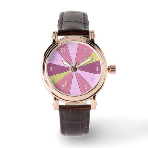 Montre Rose de la roue de couleur