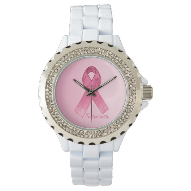 Montre Rose de survivant rose ruban (devant)