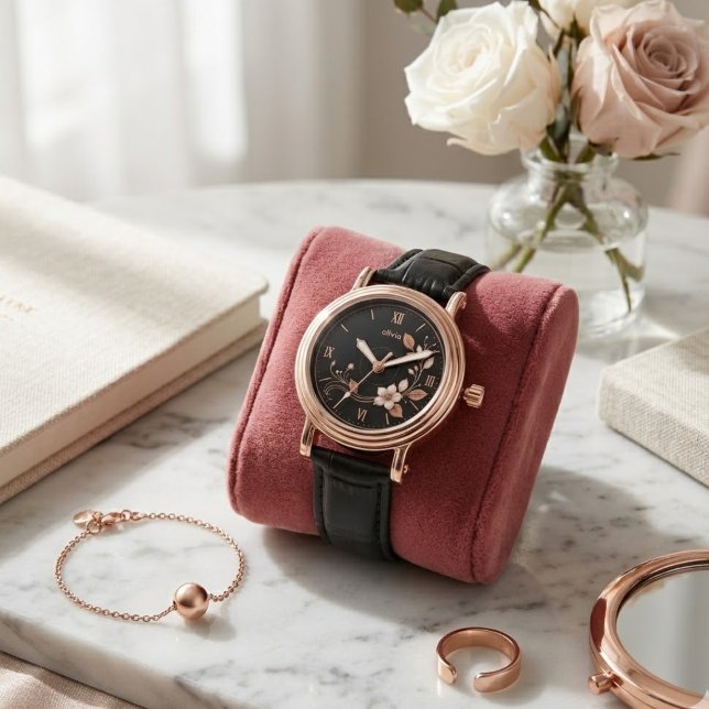 Montre Rose Gold Floral  (Créateur téléchargé)