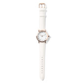Montre Rose Gold Matellic Moderne Stylish Numéros Romains (Sangle)
