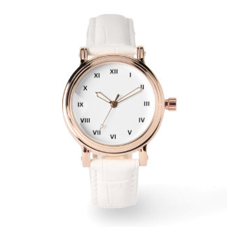 Montre Rose Gold Matellic Moderne Stylish Numéros Romains