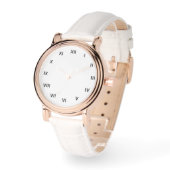 Montre Rose Gold Matellic Moderne Stylish Numéros Romains (Angle)