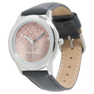 Montre Rose Gold Pailleté Glam Blanc Nom