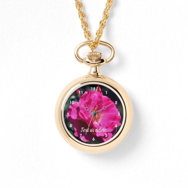 Montre Rose In Full Bloom Close Up Personalized (Recto)