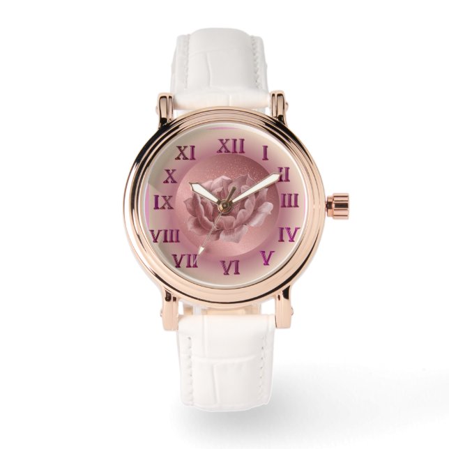 Montre rose or et rose (Recto)