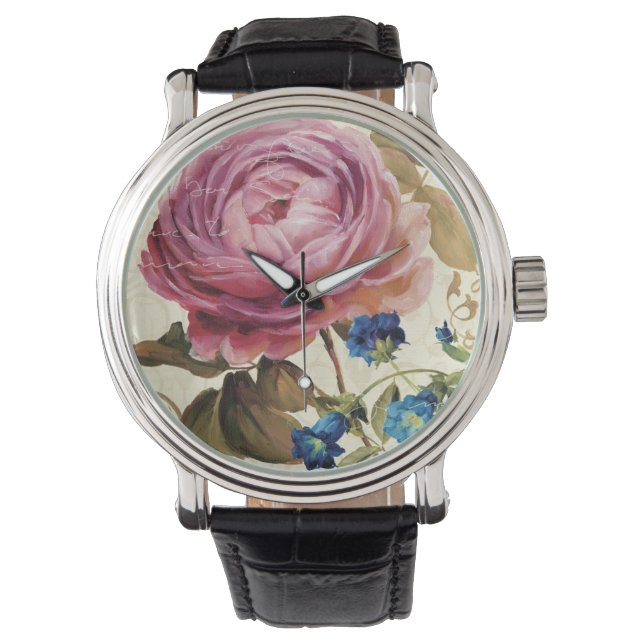 Montre Rose rose en pleine floraison (devant)