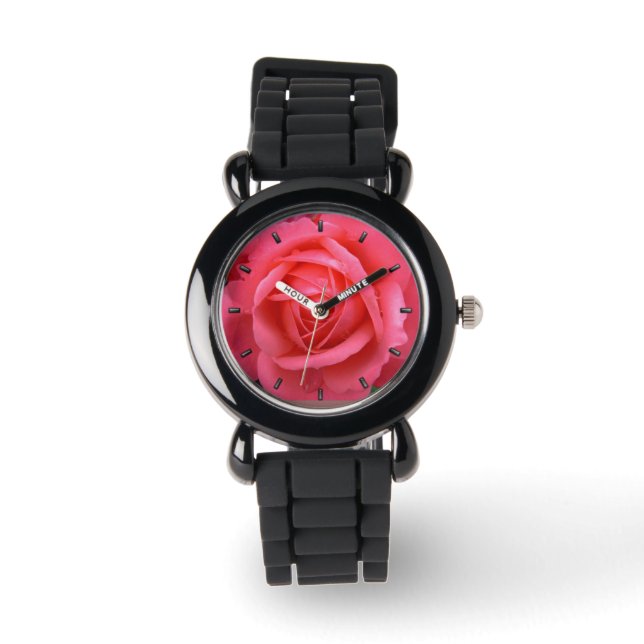 Montre Rose Rouge Montres Romantique Rose Rose Mon (Recto)