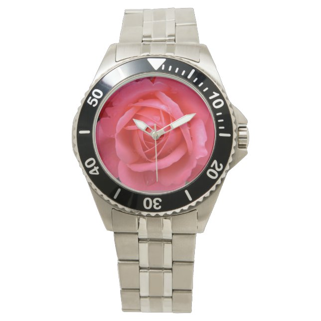 Montre Rose Rouge Montres Romantique Rose Rose Mon (devant)