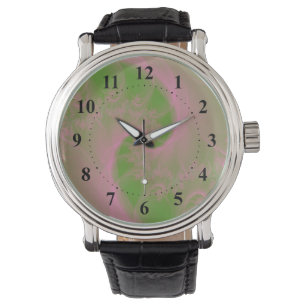 Montre Rose Twist sur Green Watch