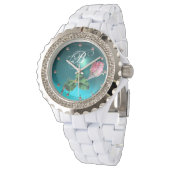 Montre ROSEBUD JEWEL ET DIAMONDES MONOGRAMME Bleu Gem (Incliné)