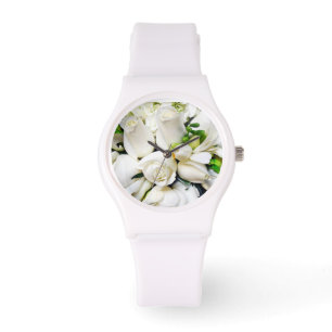 Montre Roses blanches d'amour_