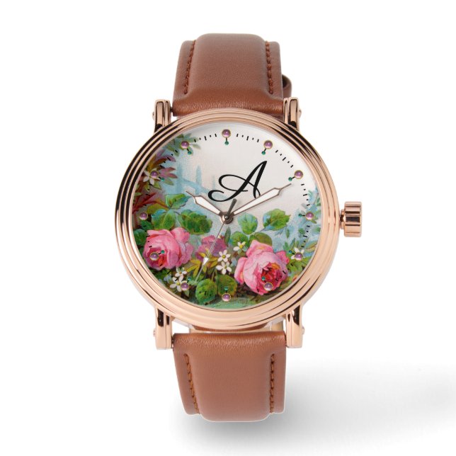 MONTRE ROSES ROSES ET JASMINES ROSES, MONOGRAMME FLORAL (Recto)