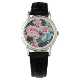 Montre Roses roses Roses fleurs florales aquarelle Regard