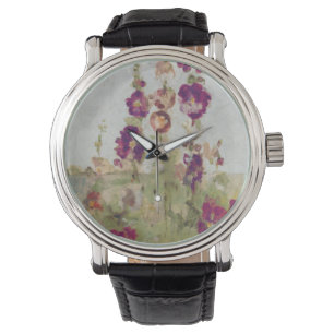 Montre Roses trémière par la mer