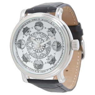 Montre Roue vintage de zodiaque d'astronomie