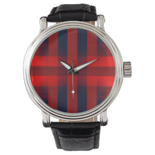 Montre Rouge Bokeh Buffalo Carreaux
