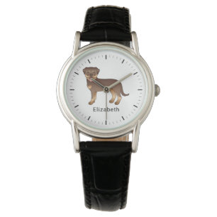 Montre Rouge Et Tan Rottweiler Cute Cartoon Chien Et Nom
