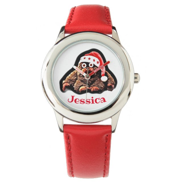 Montre rouge nommée faite sur commande (devant)