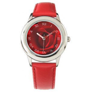 Montre Rouge Rose blanc chiffres romains wam