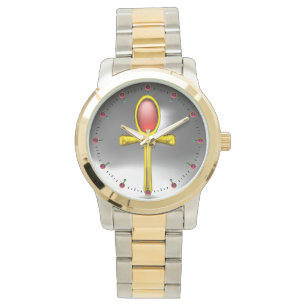 Montre ROUGE TALISMAN, Pierre de rubis, Blanc gris