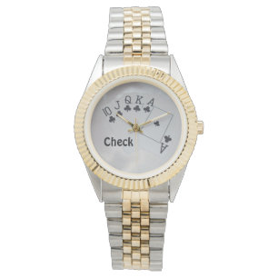 Montre Royal Club Flush Poker Cartes Motif,