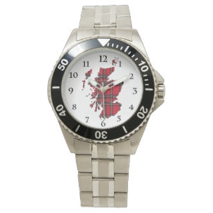 Montre royale de carte de l'Ecosse de tartan de