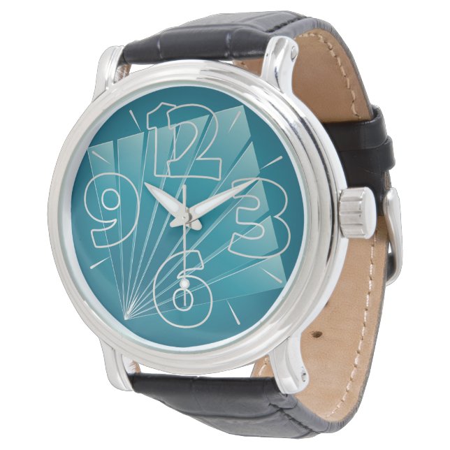 Montre Rubans turquoise (Incliné)