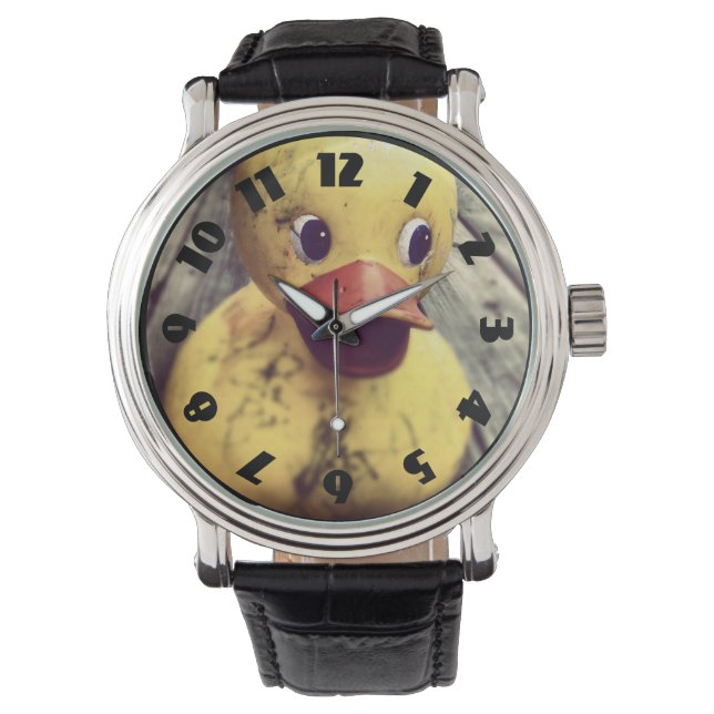 Montre Rubber Jaune Ducky a besoin d'un bain ! (devant)